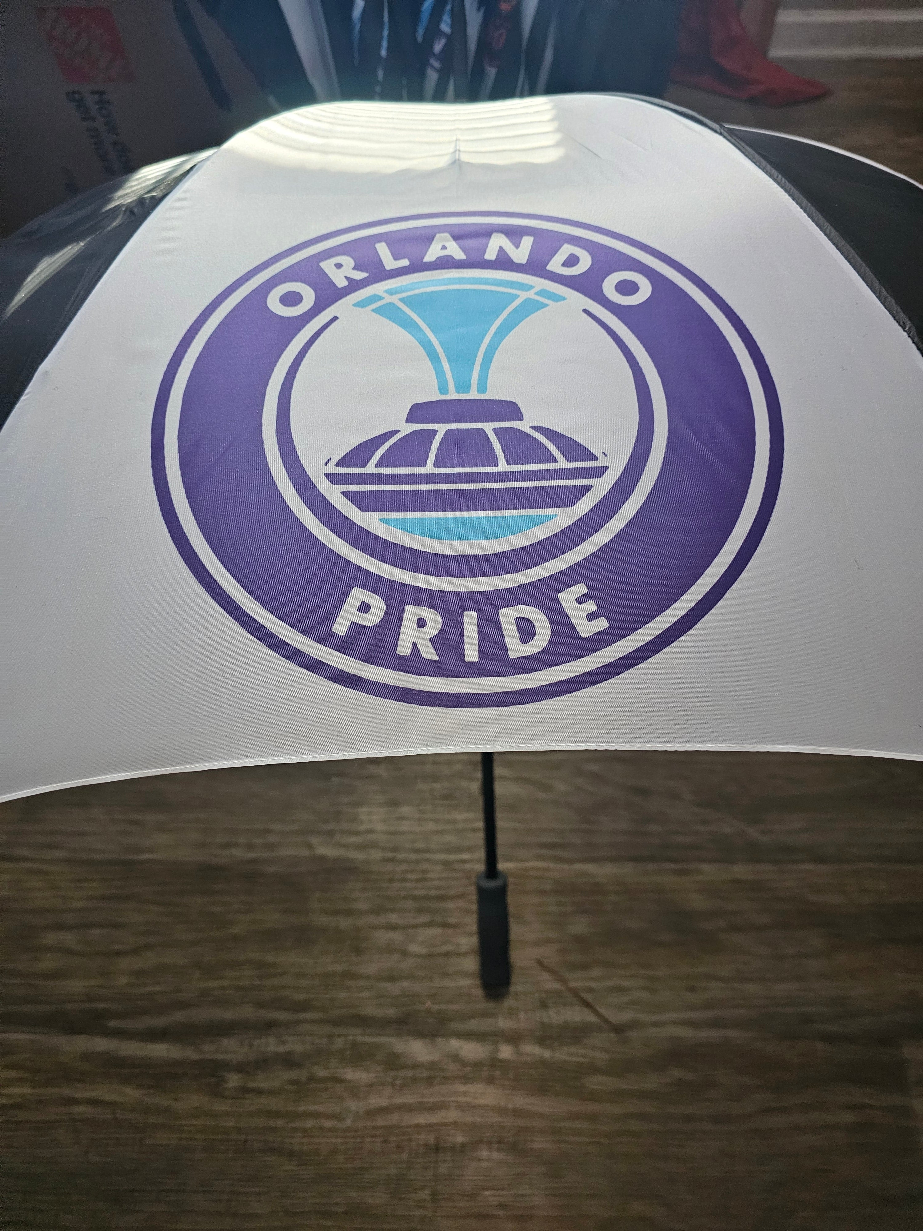 Custom Large Golf Umbrella, Black and white Panels, Logo Printing, Company branding