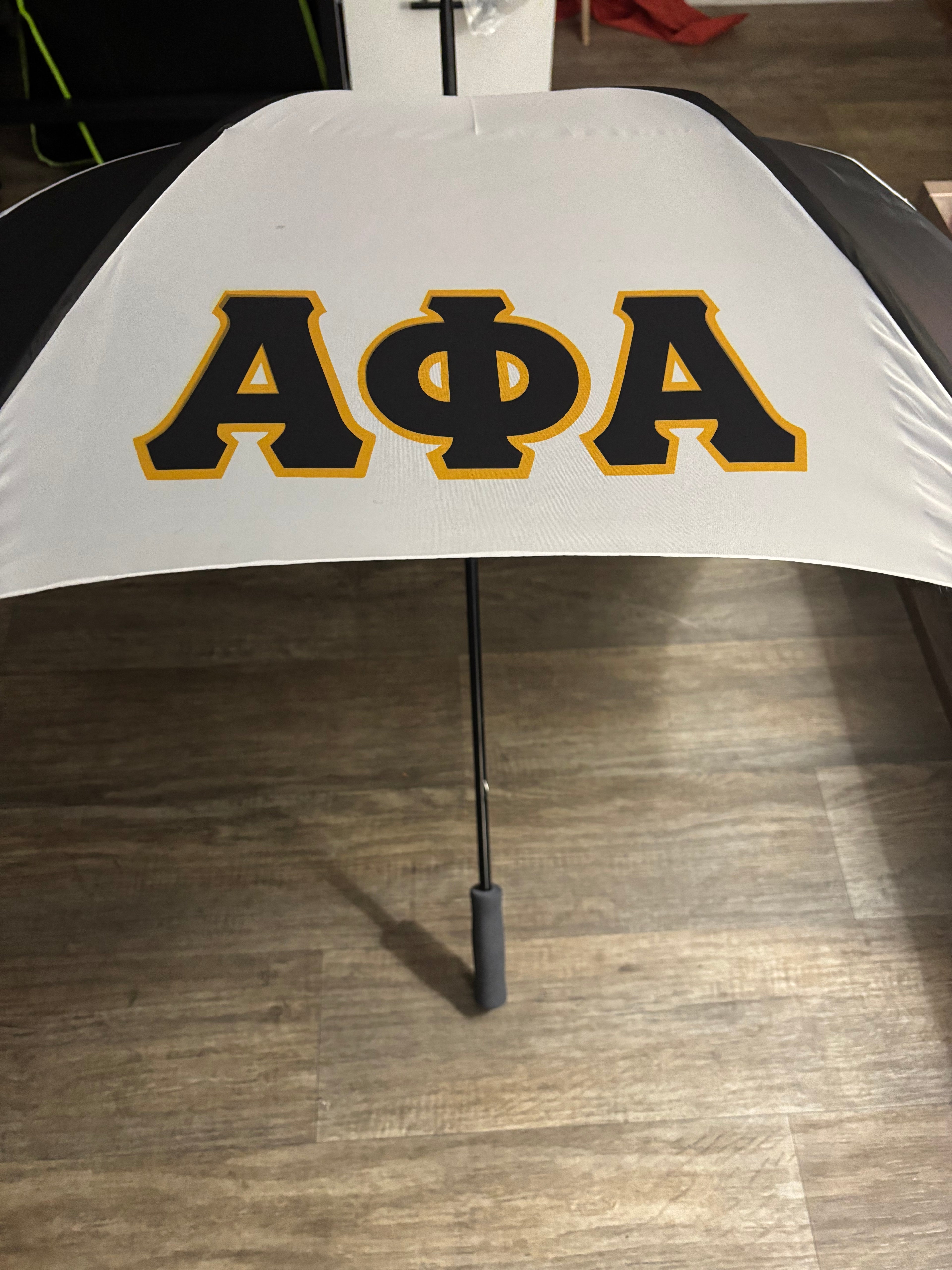 Custom Large Golf Umbrella, Black and white Panels, Logo Printing, Company branding