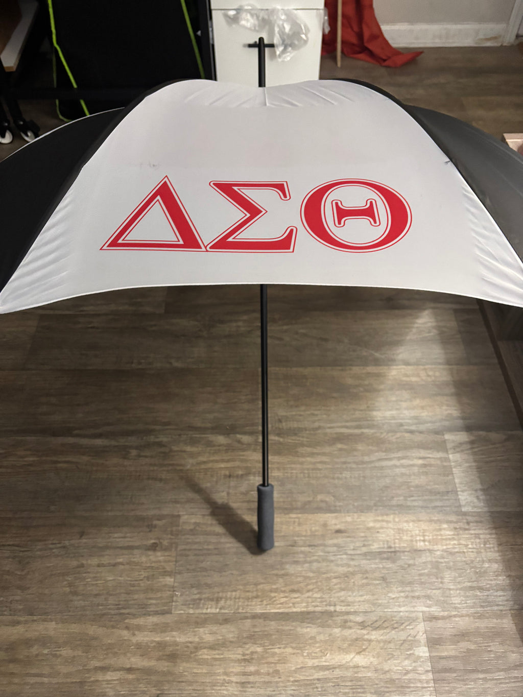 Custom Large Golf Umbrella, Black and white Panels, Logo Printing, Company branding