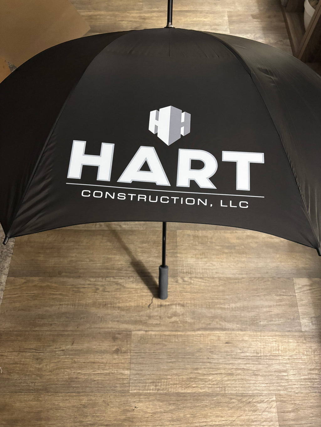 Custom Large Golf Umbrella, Black and white Panels, Logo Printing, Company branding