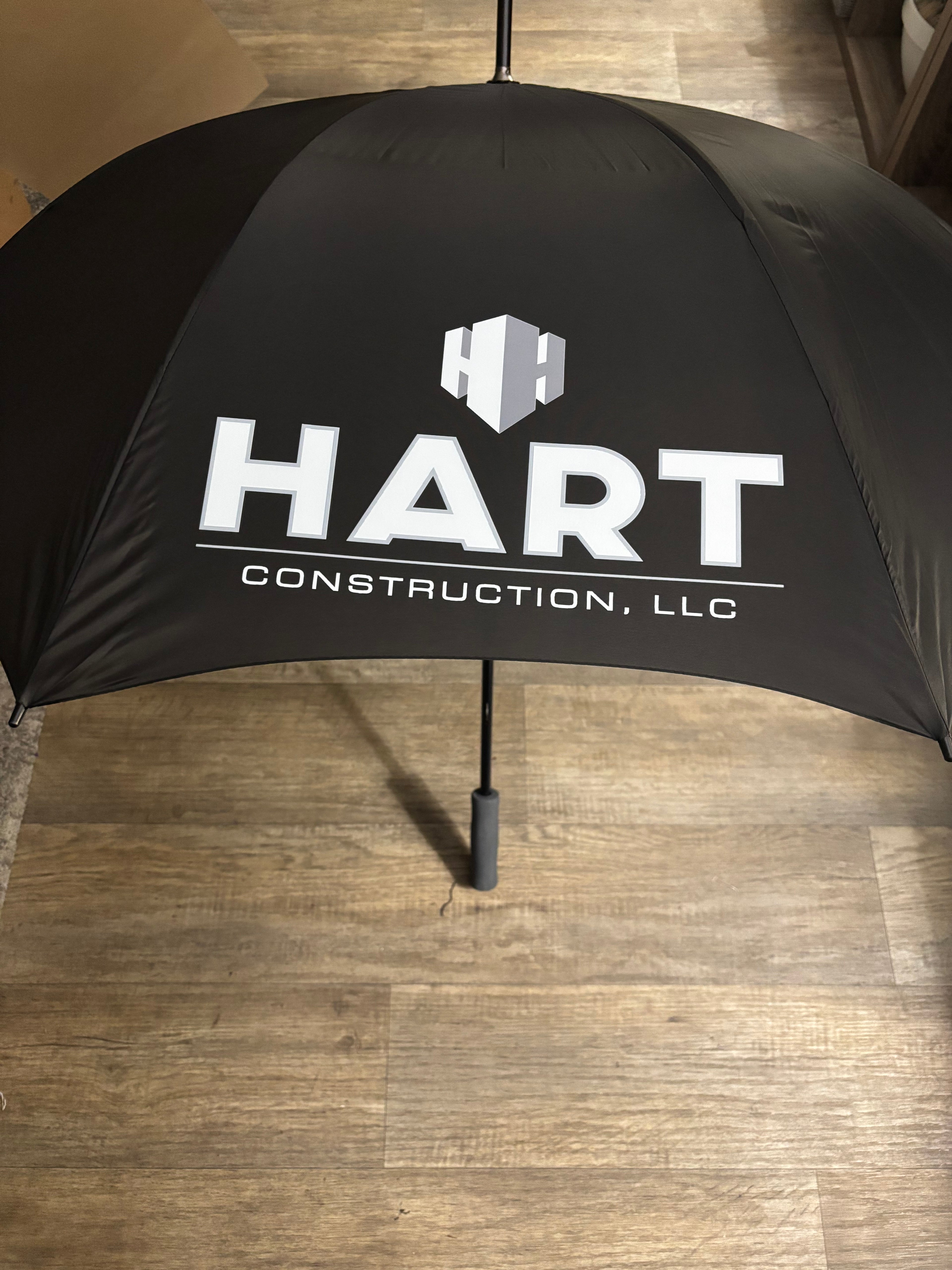 Custom Large Golf Umbrella, Black and white Panels, Logo Printing, Company branding