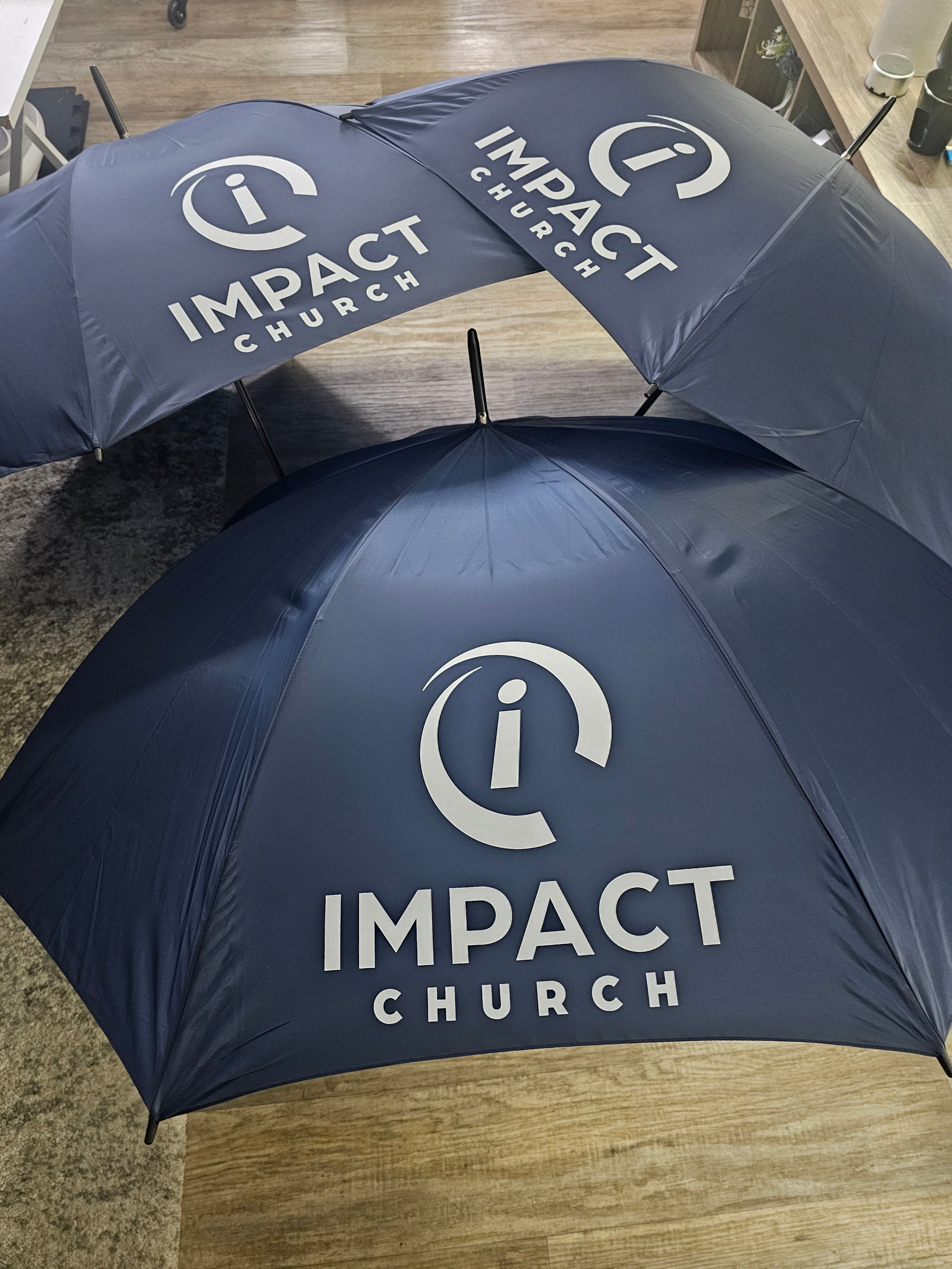 Custom Large Golf Umbrella, Black and white Panels, Logo Printing, Company branding