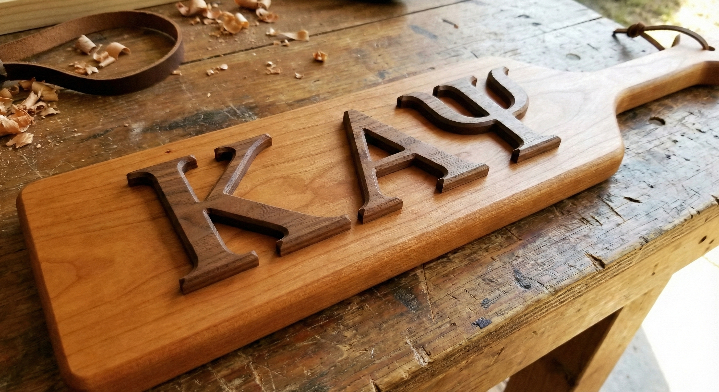 Custom Sorority & Fraternity Wood Paddle | 3D Raised Lettering Greek Gift | Big Little Reveal Gift | Personalized Greek Life Keepsake | Custom Sorority Paddle with 3D Name