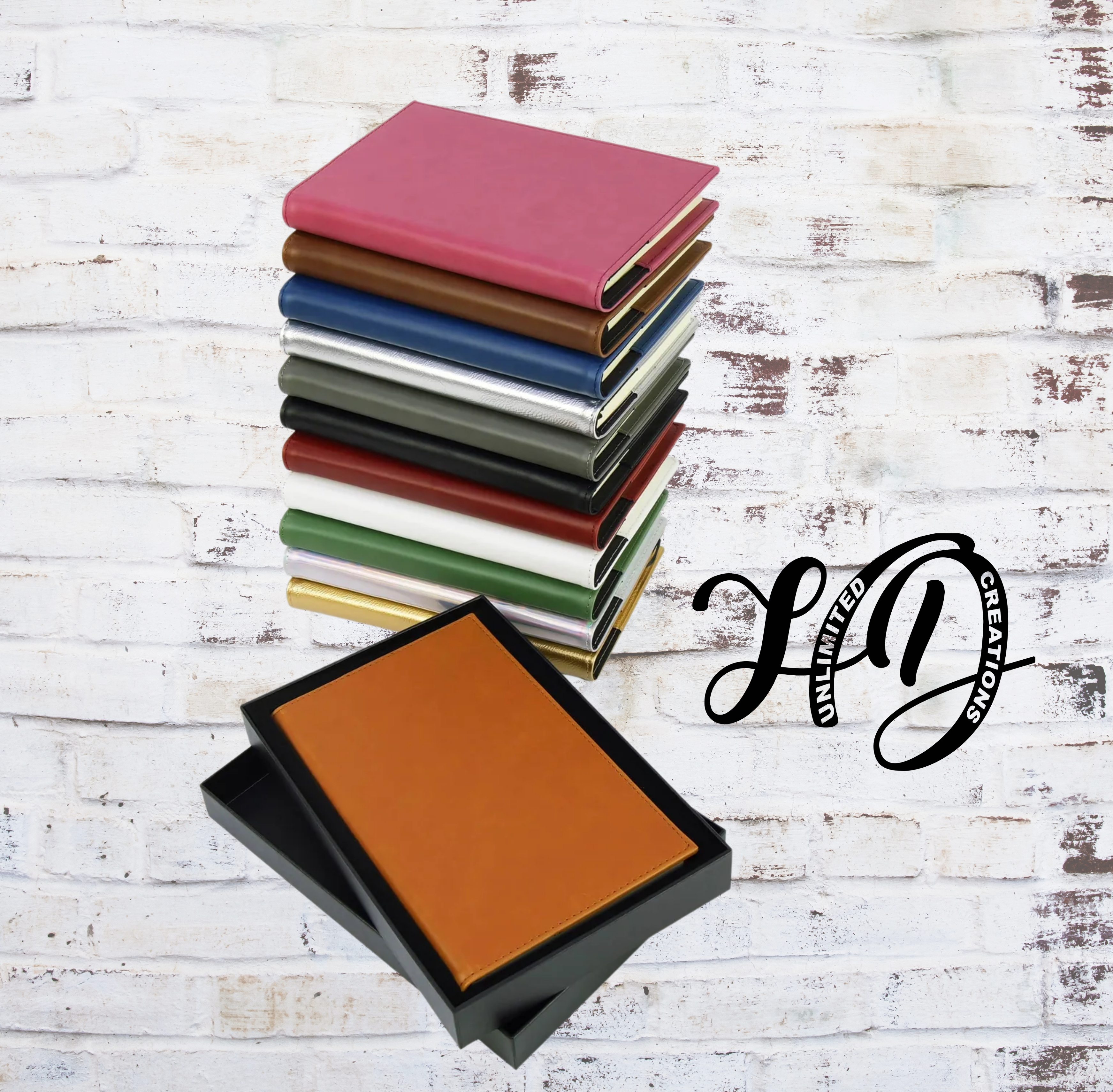 Custom Laser Engraved Vegan Leather Journal | Personalized Refillable Notebook | Premium 3D Effect Notebook | Corporate & Christian Faith Gifts